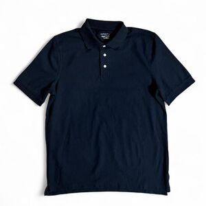 Croft & Barrow Mens Dark Navy Blue Cotton Polo Shirt Size L